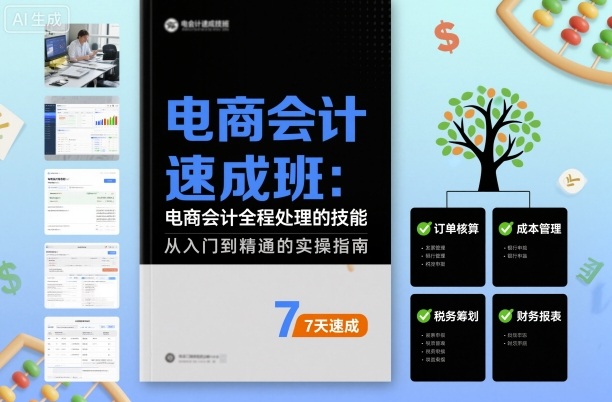 电商会计速成班，电商会计全程处理的技能-如意资源库