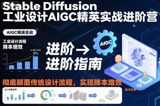 Stable Diffusion工业设计AIGC精英实战进阶营，彻底颠覆传统设计流程，实现降本增效-如意资源库