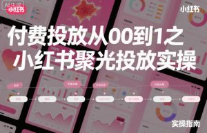 付费投放从0到1之小红书聚光投放实操-如意资源库