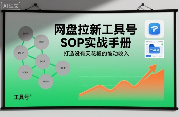网盘拉新工具号SOP实战手册，打造没有天花板的被动收入-如意资源库