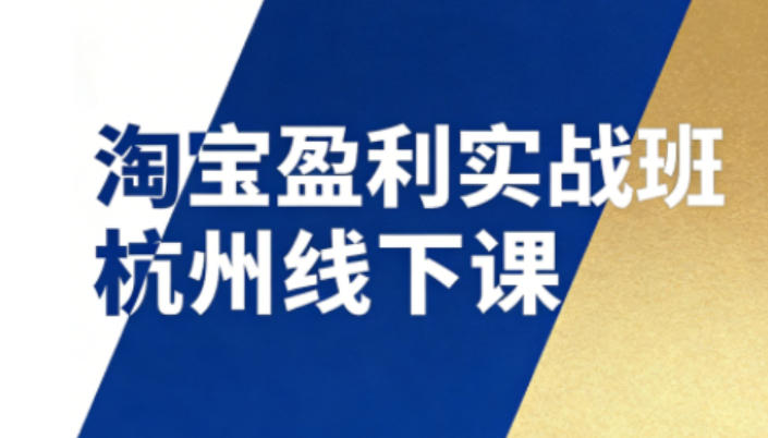 淘宝盈利实战班杭州线下课12月26-28日（音频+字幕），帮你掌握SOP流程+12门核心技术-如意资源库