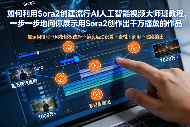 如何利用Sora2创建流行AI人工智能视频大师班，一步一步地向你展示用Sora2创作出千万播放的作品-如意资源库
