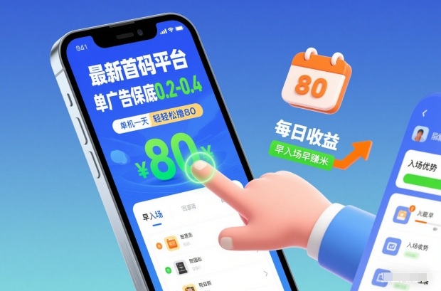最新首码平台，单广告保底0.2-0.4，单机一天轻松撸80，早入场早賺米【揭秘】-如意资源库