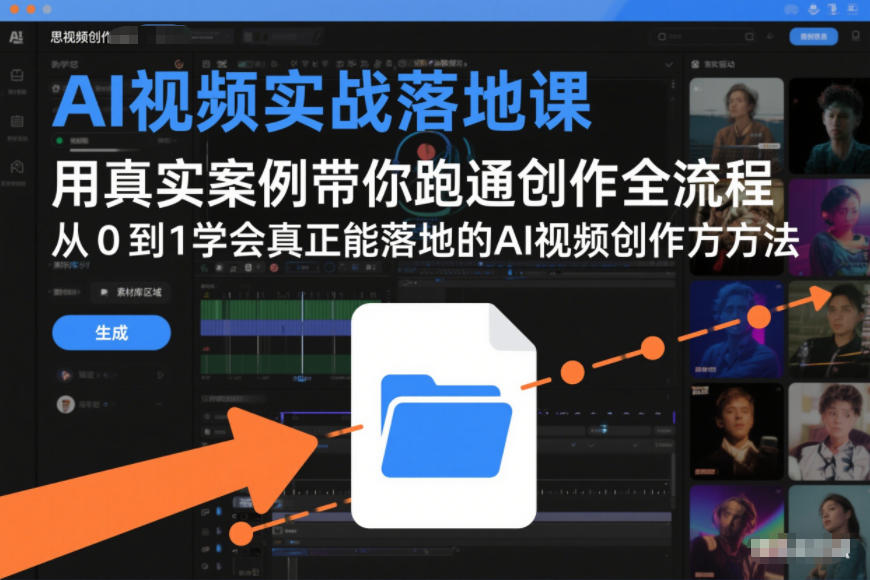 AI视频实战落地课，用真实案例带你跑通创作全流程，从0到1学会真正能落地的AI视频创作方法-如意资源库