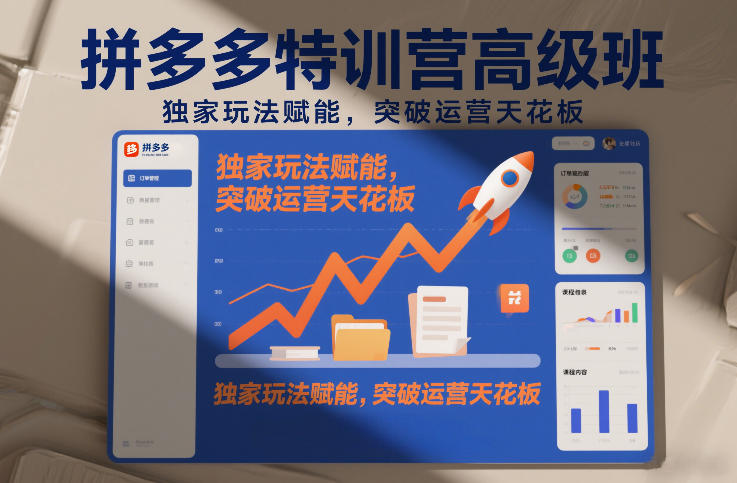 拼多多特训营高阶班，独家玩法赋能，突破运营天花板（更新26年1月）-如意资源库