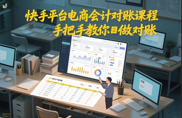 快手平台电商会计对账课程，手把手教你做对账-如意资源库