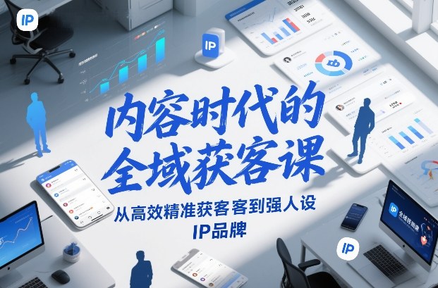 内容时代的全域获客课，从高效精准获客到强人设IP品牌-如意资源库