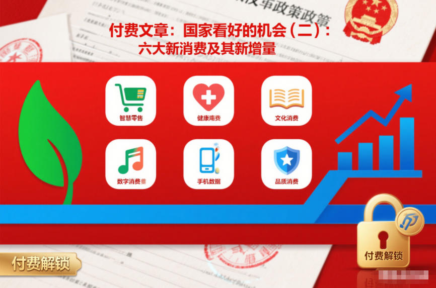 付费文章：国家看好的机会(二)：六大新消费及其新增量-如意资源库