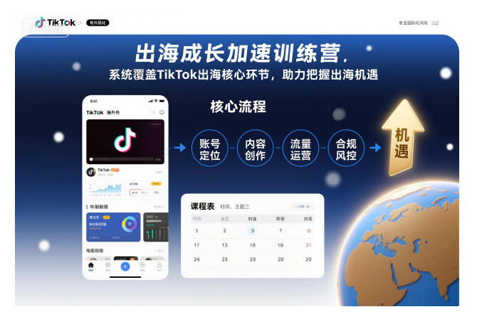 出海成长加速训练营，系统覆盖TikTok出海核心环节，助力把握出海机遇（更新）-如意资源库