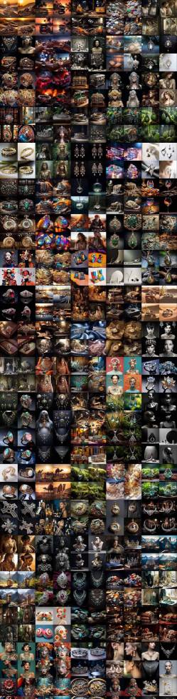 460+专业Midjourney珠宝摄影AI提示词戒指，项链-耳环-手链-宝石等，立即开始创作珠宝艺术-如意资源库