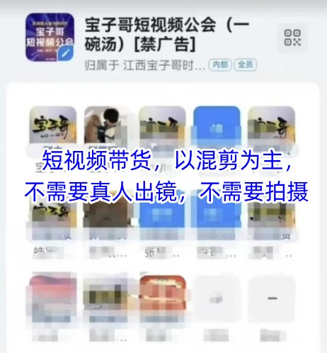 宝子哥头部团队短视频带货，以混剪为主，不需要真人出镜，不需要拍摄【更新26年3月】-如意资源库
