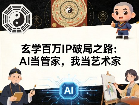 玄学百万IP破局之路：AI当管家，我当艺术家-如意资源库