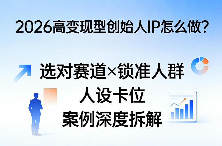 2026高变现型创始人IP怎么做？选对赛道×锁准人群×人设卡位×案例深度拆解-如意资源库