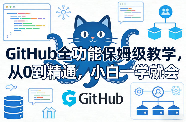 GitHub全功能保姆级教学，从0到精通，小白一学就会-如意资源库