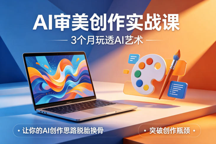 AI审美创作实战课，3个月玩透AI艺术，让你的AI创作思路脱胎换骨，突破创作瓶颈-如意资源库