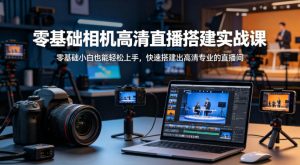 零基础相机高清直播间搭建实战课，小白也能轻松上手，快速搭建出高清专业的直播间-如意资源库