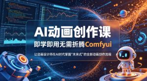 AI动画创作课，即学即用无需折腾Comfyui，让动画设计师在AI时代掌握“未来式”的全新的动画创作流程-如意资源库