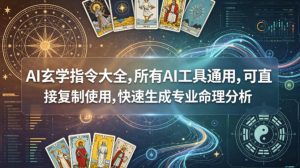 AI玄学指令大全，所有AI工具通用，可直接复制使用，快速生成专业命理分析-如意资源库