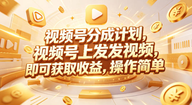 视频号分成计划，599元众筹的Red团队课程，视频号上发发视频，即可获取收益，操作简单-如意资源库
