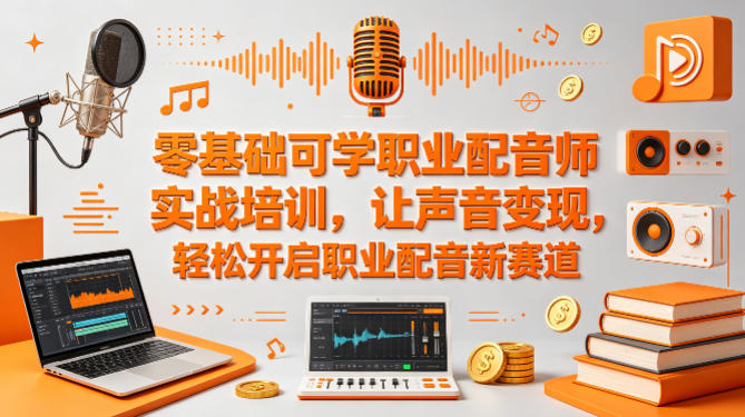 零基础可学职业配音师实战培训，让声音变现，轻松开启职业配音新赛道-如意资源库