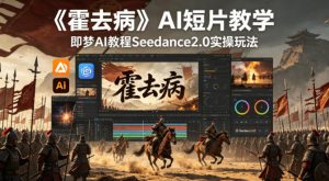 《霍去病》AI短片教学，即梦AI教程Seedance2.0实操玩法-如意资源库