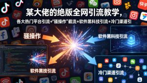 某大佬的绝版全网引流教学，各大热门平台引流+”骚操作”截流+软件黑科技引流+冷门渠道引流等-如意资源库