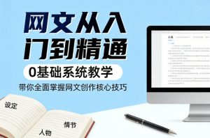网文从入门到精通，0基础系统教学，带你全面掌握网文创作核心技巧-如意资源库