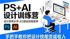 设计接单必学，PS+AI设计训练营，从0基础到能接单，手把手教你把设计技能变成收入-如意资源库