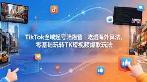 TikTok全域起号陪跑营｜吃透海外算法，零基础玩转TK短视频爆款玩法-如意资源库