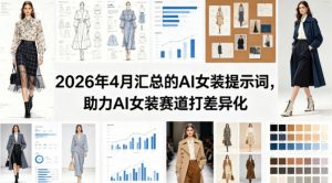 2026年4月汇总的AI女装提示词，助力AI女装赛道打差异化-如意资源库