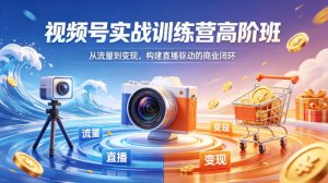 视频号实战训练营高阶班，从流量到变现，构建直播驱动的商业闭环（26年4月）-如意资源库