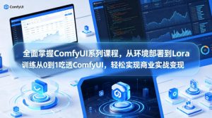 全面掌握ComfyUI系列课程，从环境部署到Lora训练从0到1吃透ComfyUI，轻松实现商业实战变现-如意资源库