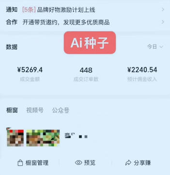 视频号AI种子带货，0粉0保证金就可做，人人能做，实操日入1k+-如意资源库