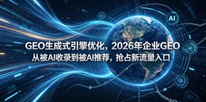 GEO生成式引擎优化，2026年企业GEO从被AI收录到被AI推荐，抢占新流量入口-如意资源库