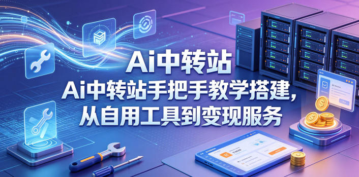 Ai中转站手把手教学搭建，从自用工具到变现服务-如意资源库