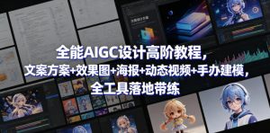 全能AIGC设计高阶教程，文案方案+效果图+海报+动态视频+手办建模，全工具落地带练-如意资源库