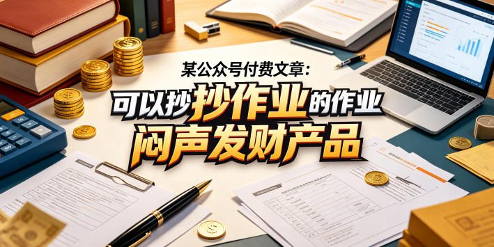 某公众号付费文章：可以抄作业的闷声发财产品-如意资源库
