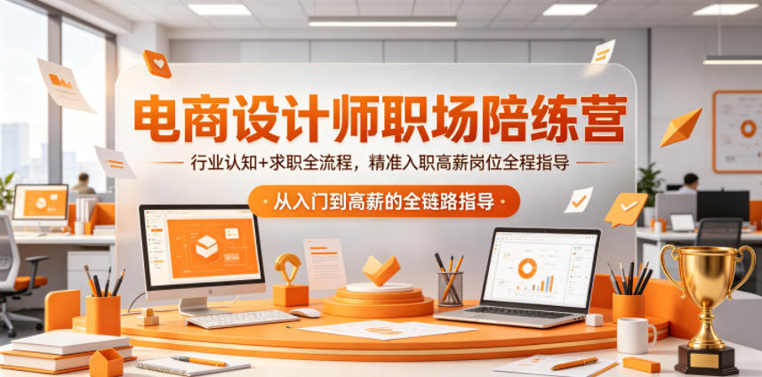 电商设计师职场陪练营，行业认知+求职全流程，精准入职高薪岗位全程指导-如意资源库