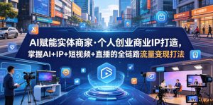 AI赋能实体商家·个人创业商业IP打造，掌握AI+IP+短视频+直播的全链路流量变现打法-如意资源库