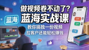 做视频卷不动了？蓝海实战课教你搞独一份视频，拉客户还能轻松賺钱！【原创双语字幕】-如意资源库