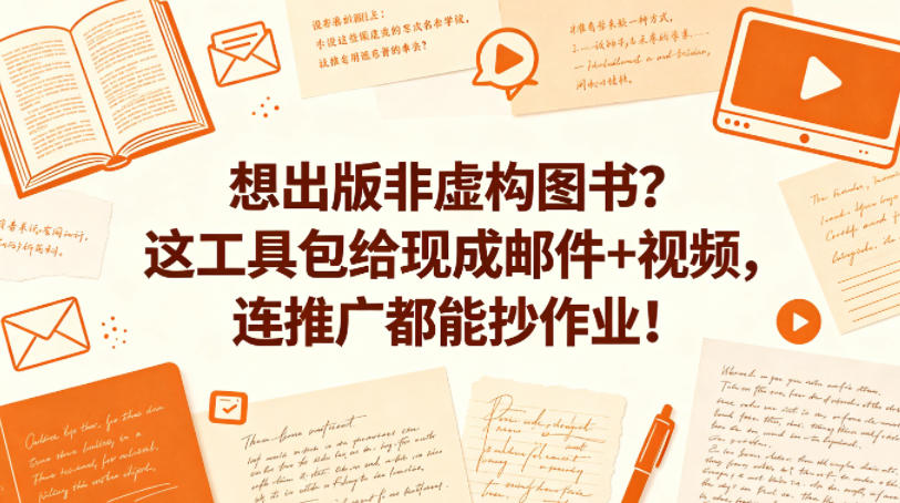 想出版非虚构图书？这工具包给现成邮件+视频，连推广都能抄作业！【原创双语字幕】-如意资源库