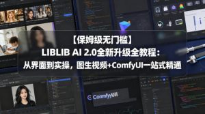 【保姆级无门槛】LIBLIB AI 2.0全新升级全教程：从界面到实操，图生视频+ComfyUI一站式精通-如意资源库