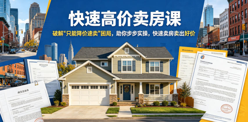 快速高价卖房课，破解“只能降价速卖”困局，助你步步实操，快速卖房卖出好价（更新2026）-如意资源库
