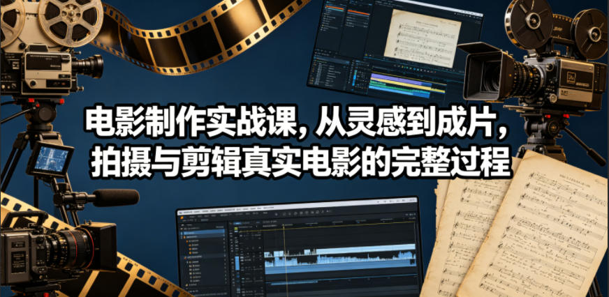 电影制作实战课，从灵感到成片，拍摄与剪辑真实电影的完整过程【原创双语字幕】-如意资源库