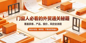 门窗人必看的外贸通关秘籍，块覆盖获客、产品、报价、风控全流程，解决0经验、缺渠道、不懂流程等痛点-如意资源库