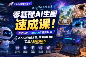 零基础AI生图速成课！吃透GPT-Image2全套玩法，从入门到商业出图，效率直接翻倍，实现AI高效创作-如意资源库