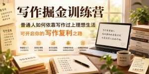 写作掘金训练营,普通人如何依靠写作过上理想生活,可开启你的写作复利之路(更新6月)-如意资源库