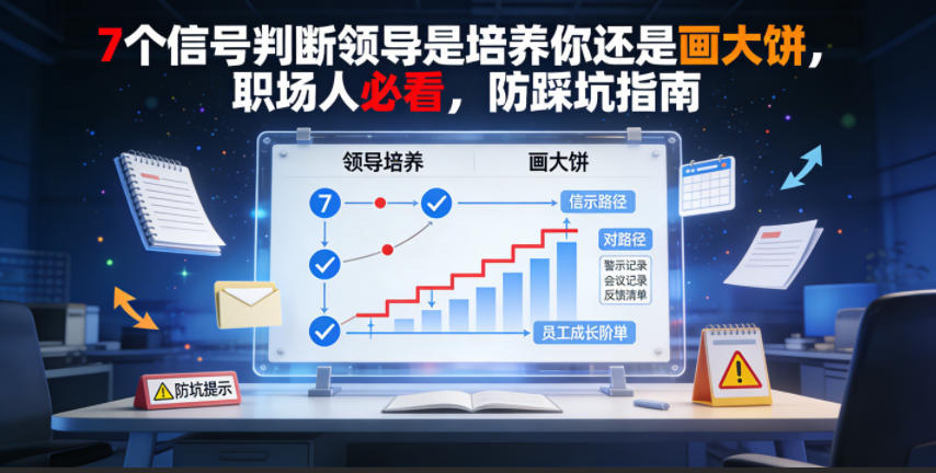 付费文章：7个信号判断领导是培养你还是画大饼，职场人必看，防踩坑指南-如意资源库