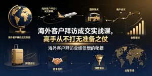 海外客户拜访成交实战课,高手从不打无准备之仗,海外客户拜访业绩倍增的秘籍-如意资源库