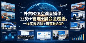 外贸B2B实战直播课，业务+管理+展会全覆盖，一线实操方法+可落地SOP-如意资源库